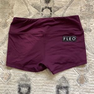 Plum fleo booty shorts